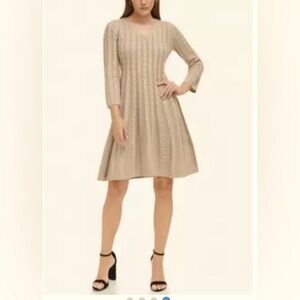 grey knit mini dress Naloma Knit Long Sleeve Mini Dress M | L | Grey Marle | Womens main image 0
